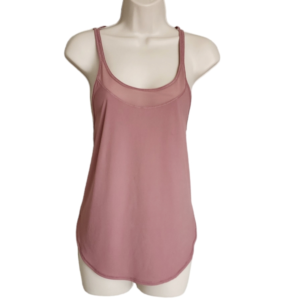 Lululemon Get Low Tank Mauve Open Strappy Back and Mesh Sz 6" - Picture 2 of 14